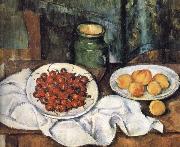 Paul Cezanne of still life cherries Sweden oil painting artist